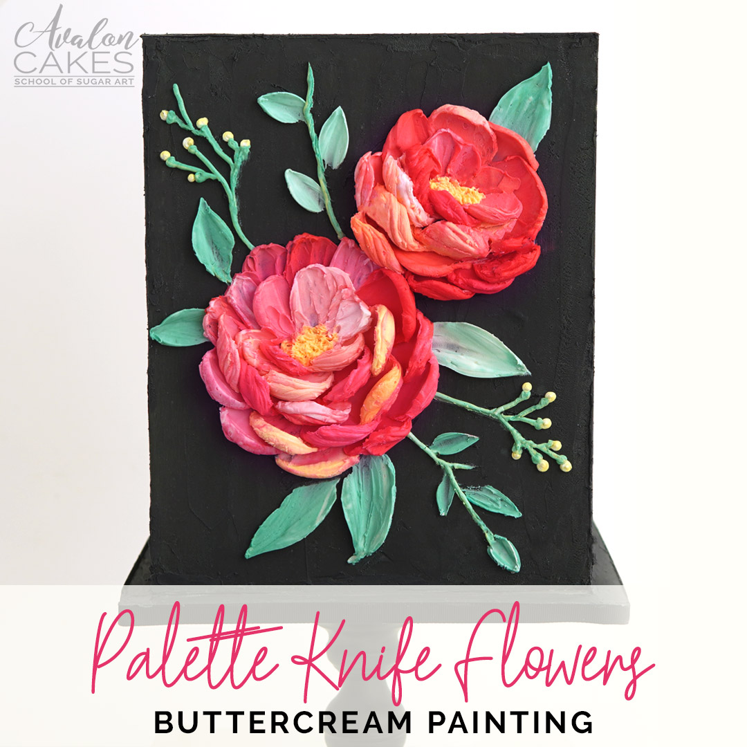 Palette Knife Painting Peonies Cake Tutorial • Avalon Cakes